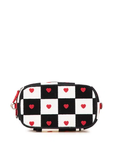 Pre-owned Dior 2021 Small Canvas Embroidered D Royaume D Amour Travel Case Vanity Bag