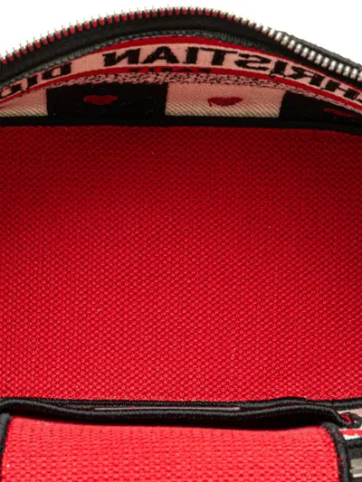 Pre-owned Dior 2021 Small Canvas Embroidered D Royaume D Amour Travel Case Vanity Bag