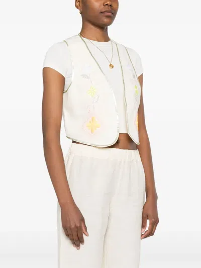 Forte Forte Linen Waistcoat In White