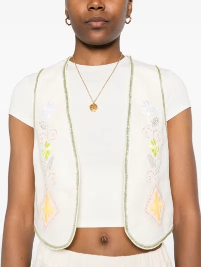 Forte Forte Linen Waistcoat In White