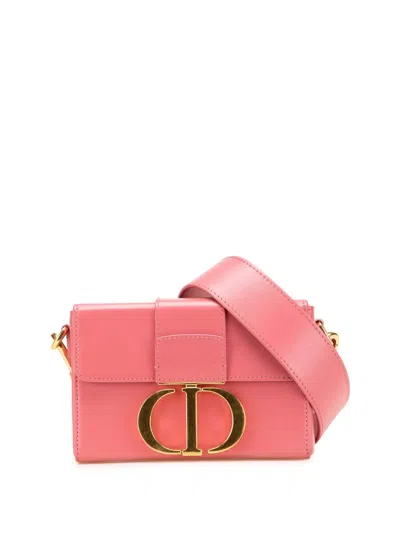 Pre-owned Dior 2020 Micro Smooth Calfskin 30 Montaigne Flap Crossbody Bag