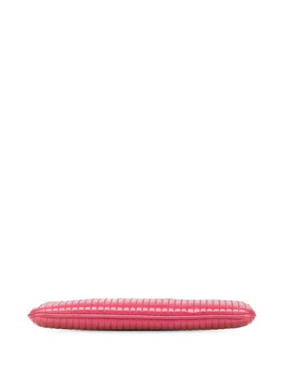 Pre-owned Miu Miu 2010-2025 Matelasse Lambskin Leather Clutch Bag