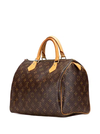 Pre-owned Louis Vuitton 2005-2025 Monogram Perforated Speedy 30 Boston Bag