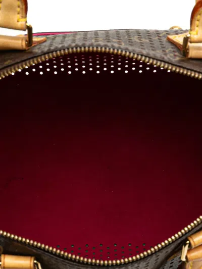 Pre-owned Louis Vuitton 2005-2025 Monogram Perforated Speedy 30 Boston Bag