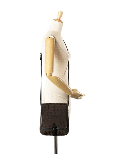 Pre-owned Fendi 2000-2010 Zucchino Canvas Crossbody Bag