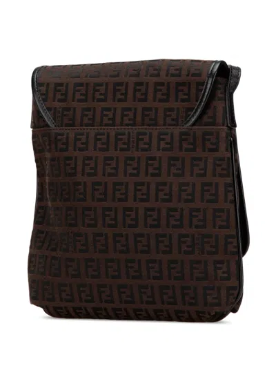 Pre-owned Fendi 2000-2010 Zucchino Canvas Crossbody Bag
