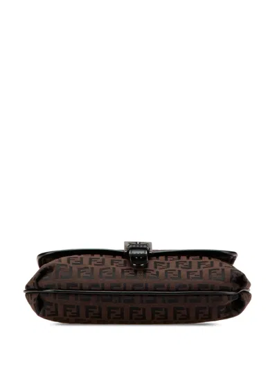 Pre-owned Fendi 2000-2010 Zucchino Canvas Crossbody Bag