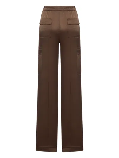 Tom Ford Elasticated-waist Cargo-pockets Trousers In Brown
