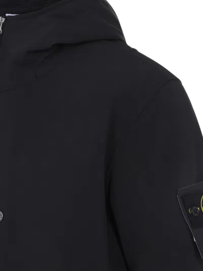 Stone Island Soft Shell Jacket In Black