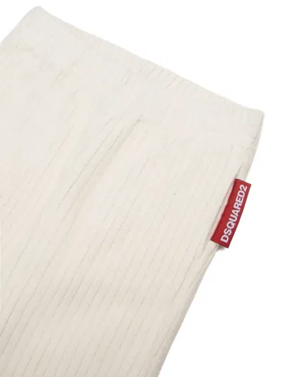 Dsquared2 Cotton Trousers In Neutral