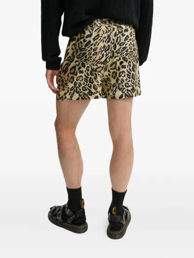 Nanushka Leopard-print Silk Shorts In Animal Print