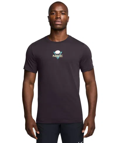 Nike Men's Golf Ball & Tee Graphic T-shirt In Brown