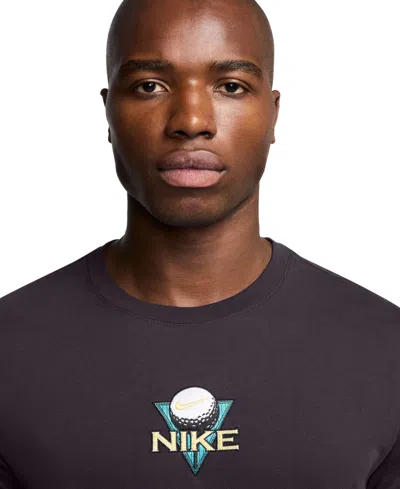 Nike Men's Golf Ball & Tee Graphic T-shirt In Brown