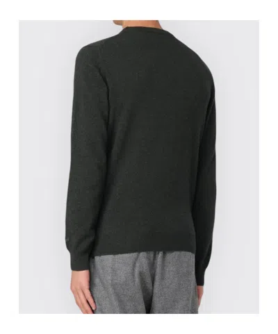 Woolrich Logo Embroidered Crewneck Jumper In Black