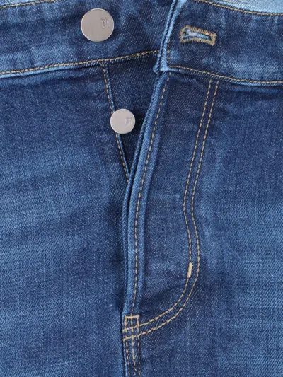 Pt Torino Slim Cut Washed Effect Jeans