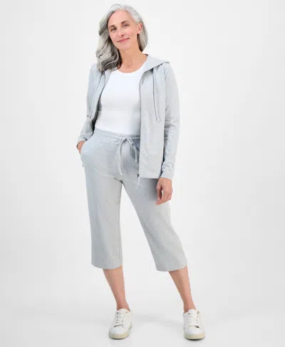 Style & Co Petite Solid-knit Mid-rise Capri Pants, Created For Macy's
