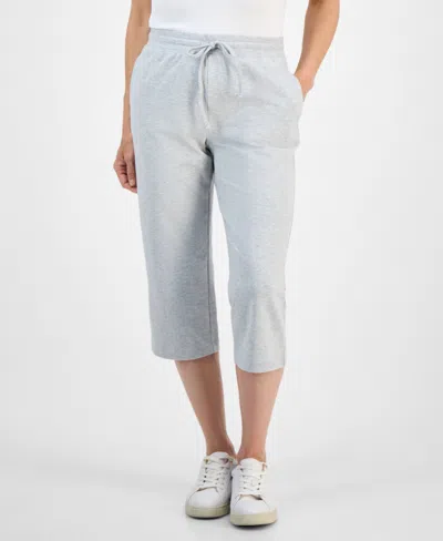Style & Co Petite Solid-knit Mid-rise Capri Pants, Created For Macy's