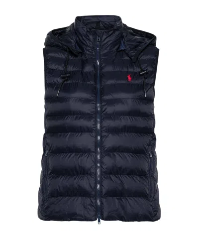 Polo Ralph Lauren Padded Sleeveless Vest Vest In Blue