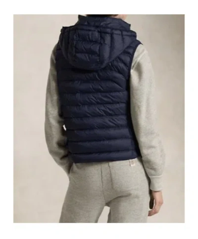 Polo Ralph Lauren Padded Sleeveless Vest Vest In Blue
