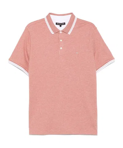 Michael Kors Short Sleeve Polo Shirt In Pink