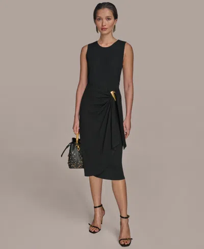 Donna Karan Women's Sleeveless Draped Skirt Dress