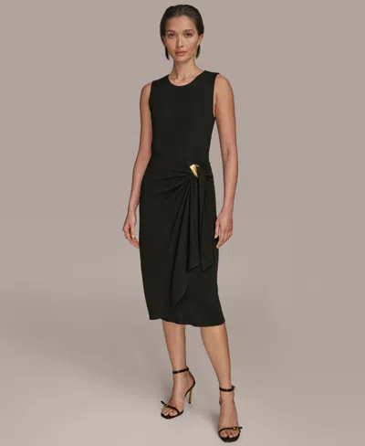 Donna Karan Women's Sleeveless Draped Skirt Dress