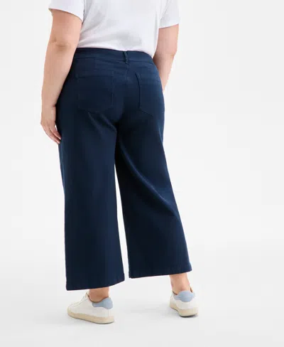 Style & Co Plus Size Wide-leg Cropped Pants, Exclusively At Macy's