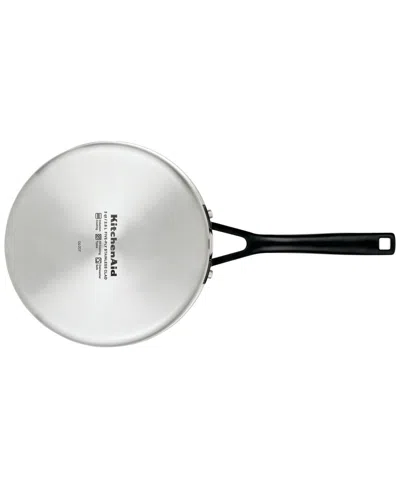 Kitchenaid Stainless Steel 5-ply Clad 3 Qt. Covered Saucepan In Silver