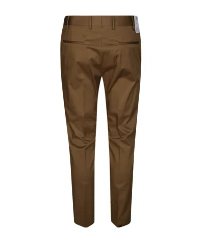 Pt01 Cropped Slim-fit Chinos In Brown