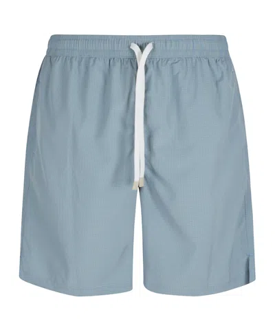 Eleventy Classic Blue Swimwear With Adjustable Drawstring In Blue