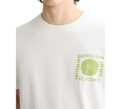 Scotch & Soda Men's Relaxed Fit Short Sleeve Crewneck Logo Graphic T-shirt In White
