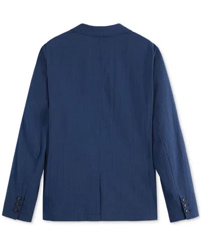 Scotch & Soda Regular Fit Unconstructed Cotton Stretch Seersucker Suit Jacket In Blue