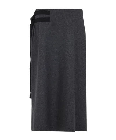 Jil Sander Wrap Midi Skirt In Black