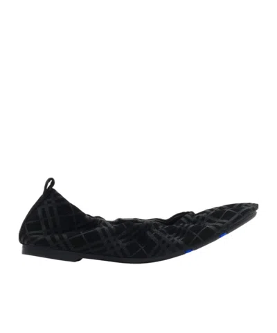 Burberry Check Suede Baby Ballerinas