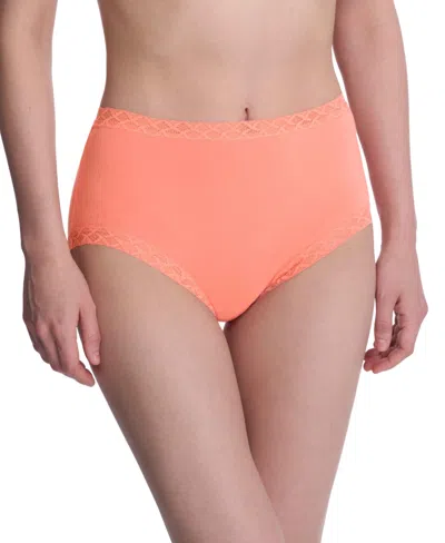 Natori Bliss Lace-trim High Rise Cotton Brief 755058