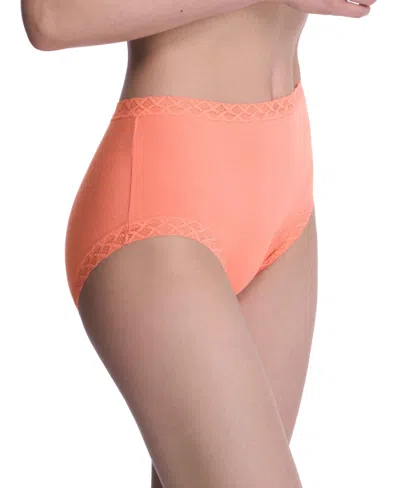 Natori Bliss Lace-trim High Rise Cotton Brief 755058
