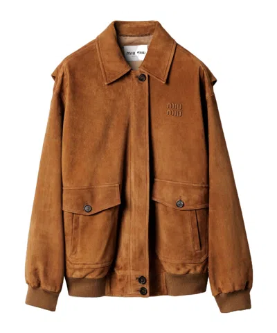 Miu Miu Suede Blouson Jacket