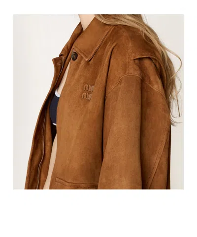 Miu Miu Suede Blouson Jacket