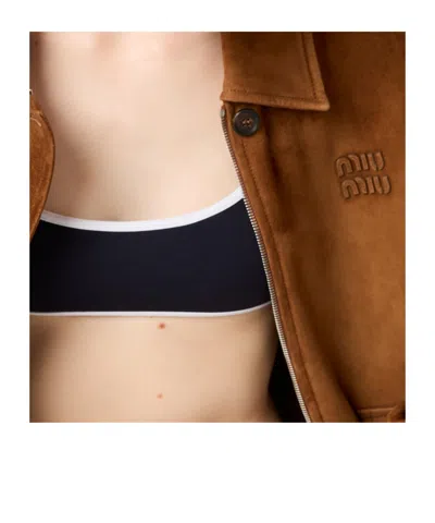 Miu Miu Suede Blouson Jacket