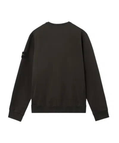 Stone Island Regular-fit Crewneck Sweatshirt With Ribbed Inserts