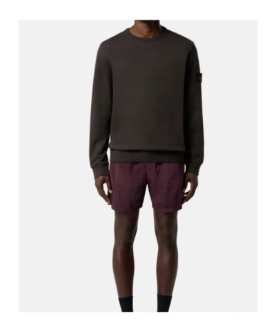 Stone Island Regular-fit Crewneck Sweatshirt With Ribbed Inserts