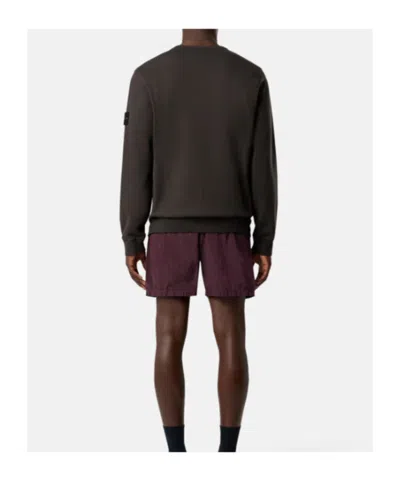Stone Island Regular-fit Crewneck Sweatshirt With Ribbed Inserts