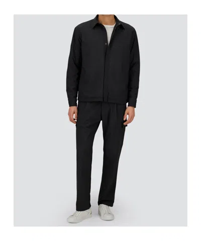 Herno Long-sleeved Snap-button Cotton Coat In Black