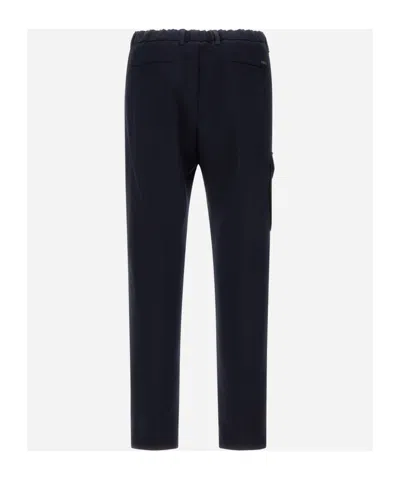 Herno Resort Cargo Trousers In Pure Cotton In Black