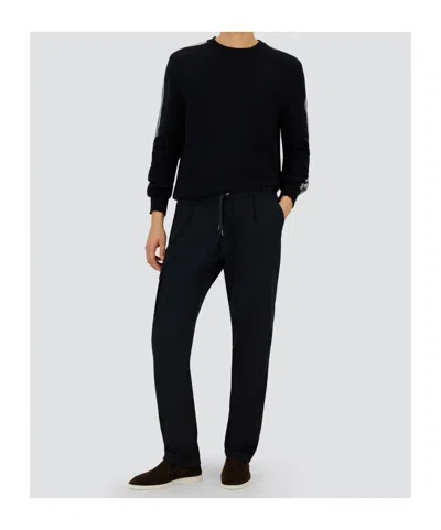 Herno Resort Cargo Trousers In Pure Cotton In Black