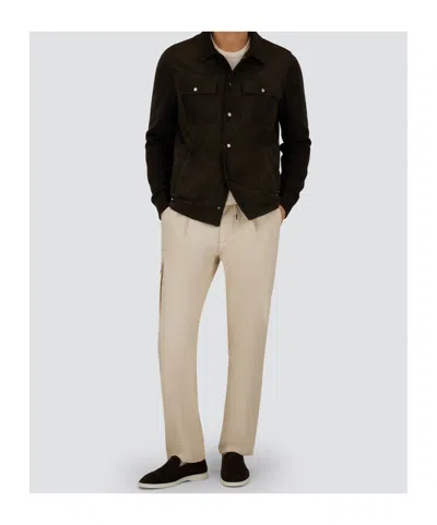 Herno Resort Shacket In Cotton Cashmere Knit In Blue