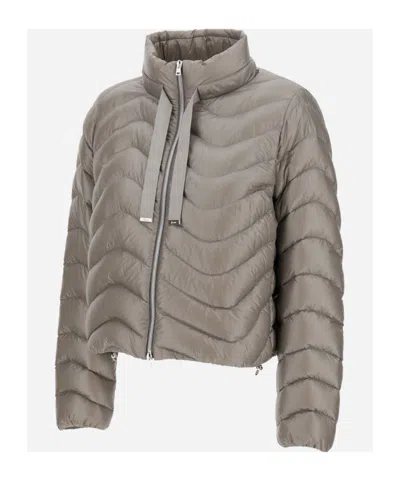 Herno Resort Short Jacket In Nylon Ultralight In Gray