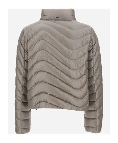 Herno Resort Short Jacket In Nylon Ultralight In Gray