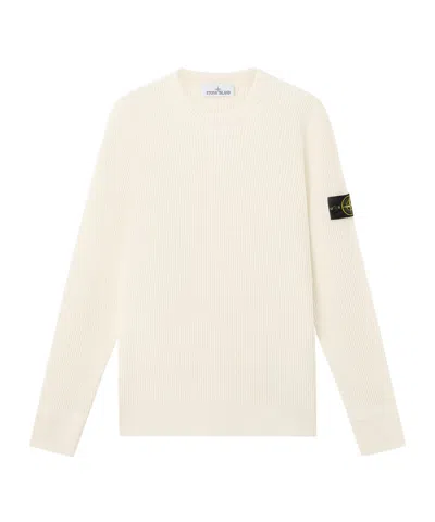 Stone Island Crewneck Sweatshirt Contrasting Stitching In Neutral