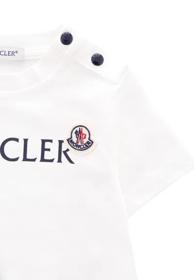 Moncler Logo-print Cotton T-shirt In White